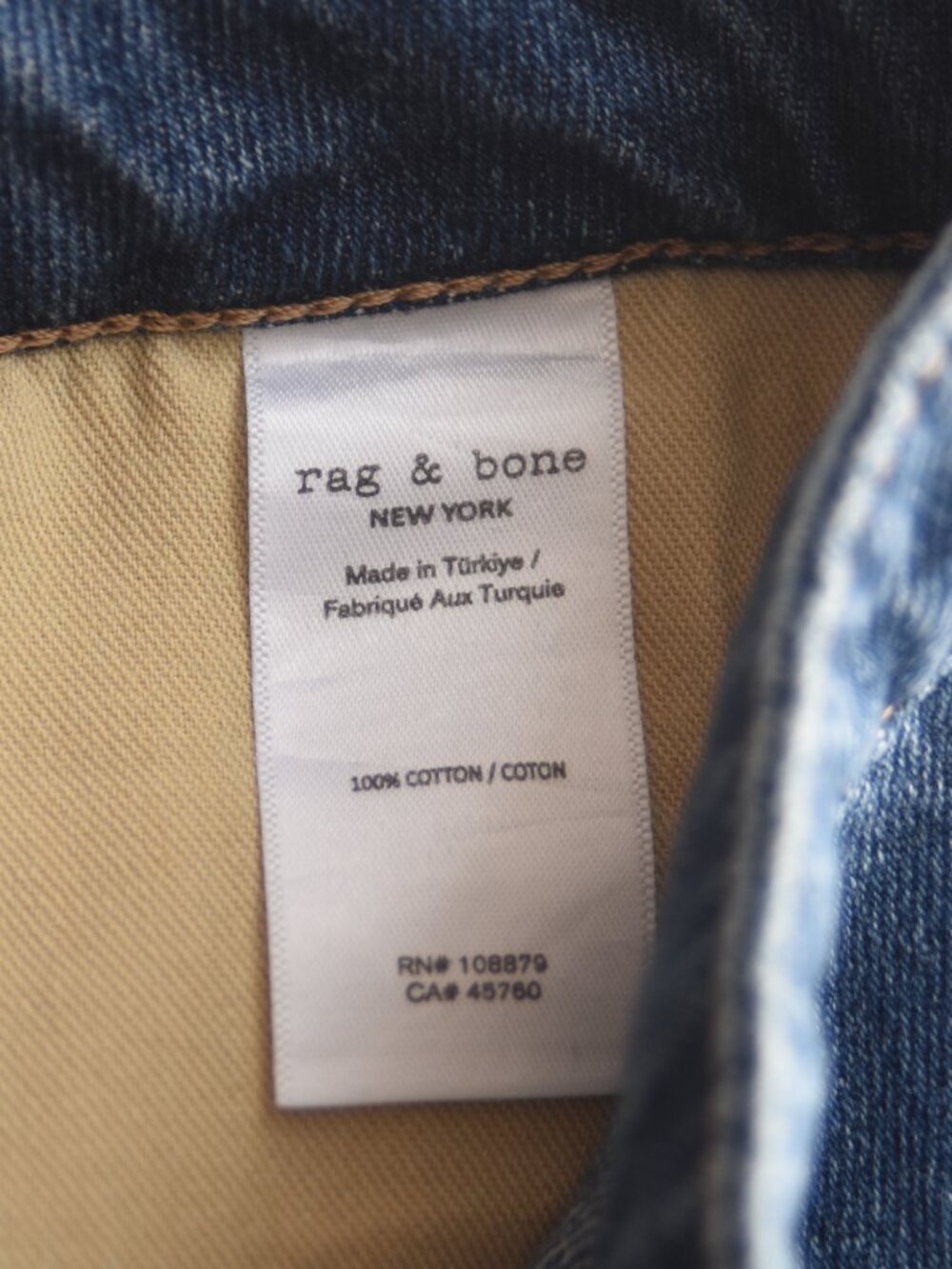 NWT Rag & Bone Chase High Rise Barrel Jeans Latrobe Blue Size 26 $268 Curved Leg - Picture 8 of 11